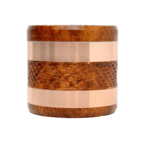 EC420 Weaving Wood Style 63mm 4 Piece Grinder - Orange/Copper