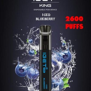 iGET KING VAPE 2600 PUFF – ICED BLUEBERRY